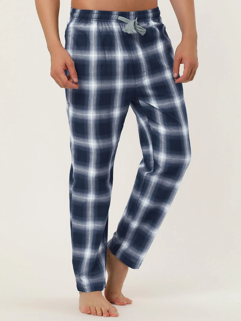 Allegra K Men's Plaid Pajama Pants Drawstring Lounge Sleep Pants PJ Bottoms With Pockets 5 Allegra K Men's Plaid Pajama Pants Drawstring Lounge Sleep Pants PJ Bottoms With Pockets