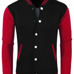 Allegra K Men's Varsity Baseball Jacket Button Down Classic Color Block Sport Bomber Jackets 64 Allegra K Men's Varsity Baseball Jacket Button Down Classic Color Block Sport Bomber Jackets
