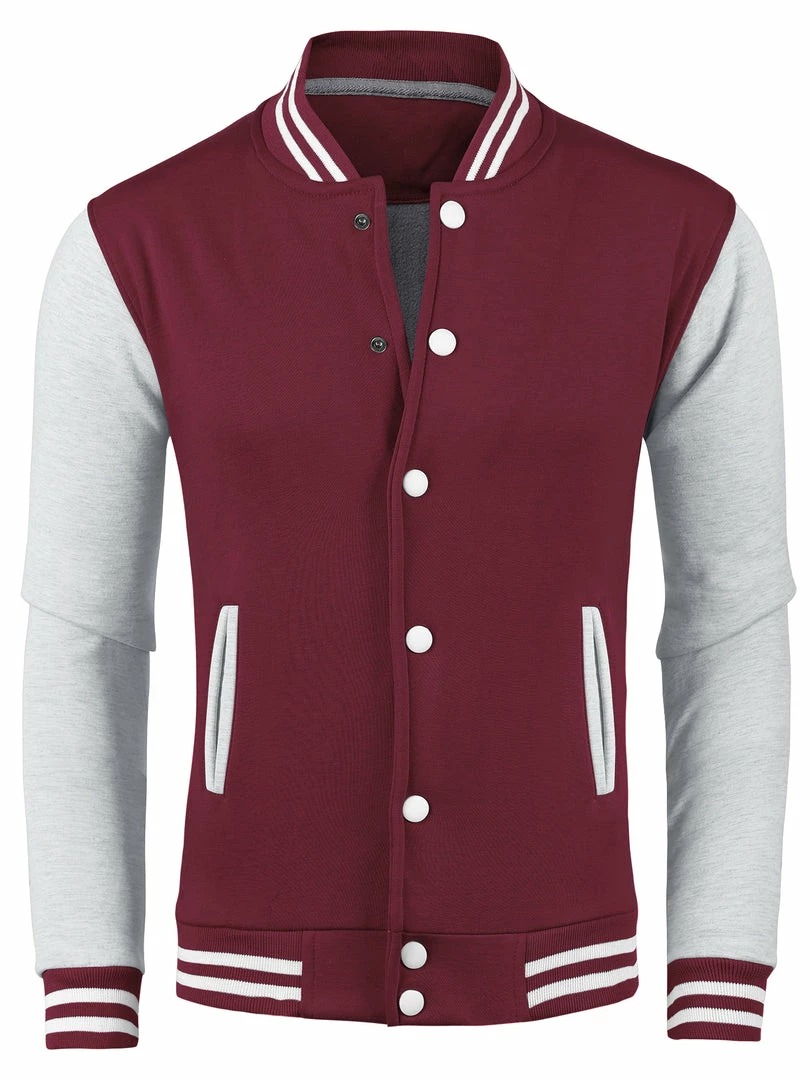 Allegra K Men's Varsity Baseball Jacket Button Down Classic Color Block Sport Bomber Jackets 28 Allegra K Men's Varsity Baseball Jacket Button Down Classic Color Block Sport Bomber Jackets