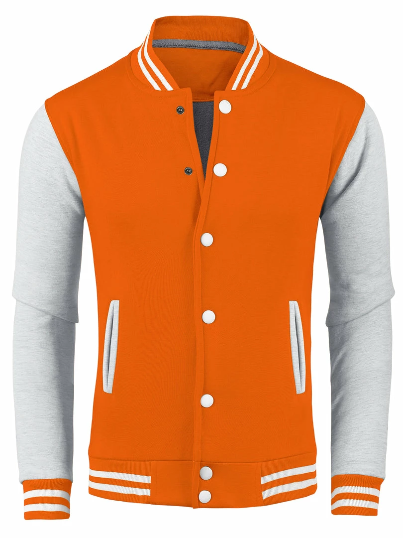 Allegra K Men's Varsity Baseball Jacket Button Down Classic Color Block Sport Bomber Jackets 34 Allegra K Men's Varsity Baseball Jacket Button Down Classic Color Block Sport Bomber Jackets