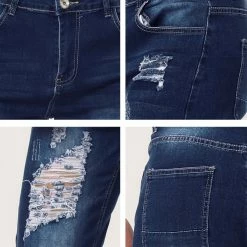 Allegra K Men's Western Ripped Jean Slim Fit Distressed Skinny Denim Jeans 39 Allegra K Men's Western Ripped Jean Slim Fit Distressed Skinny Denim Jeans