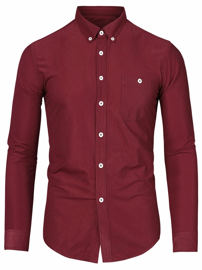 Allegra K Men's Classic Regular Fit Long Sleeve Solid Color Point Collar Pockets Button Down Corduroy Shirts 4 Allegra K Men's Classic Regular Fit Long Sleeve Solid Color Point Collar Pockets Button Down Corduroy Shirts
