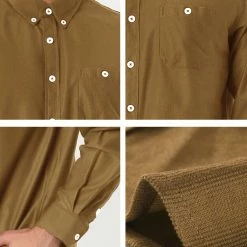 Allegra K Men's Classic Regular Fit Long Sleeve Solid Color Point Collar Pockets Button Down Corduroy Shirts 87 Allegra K Men's Classic Regular Fit Long Sleeve Solid Color Point Collar Pockets Button Down Corduroy Shirts