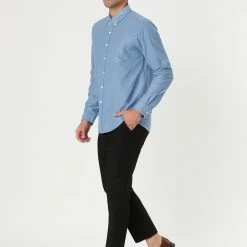 Allegra K Men's Classic Regular Fit Long Sleeve Solid Color Point Collar Pockets Button Down Corduroy Shirts 55 Allegra K Men's Classic Regular Fit Long Sleeve Solid Color Point Collar Pockets Button Down Corduroy Shirts