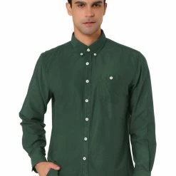 Allegra K Men's Classic Regular Fit Long Sleeve Solid Color Point Collar Pockets Button Down Corduroy Shirts 71 Allegra K Men's Classic Regular Fit Long Sleeve Solid Color Point Collar Pockets Button Down Corduroy Shirts