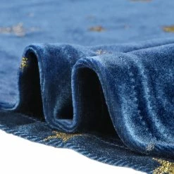 Allegra K Women's Stars Print Velvet Round Neck Sleeveless Mini Dress