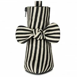 Allegra K Shoes Women's Pointed Toe Bow Striped Chunky Heels Ankle Boots