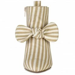 Allegra K Shoes Women's Pointed Toe Bow Striped Chunky Heels Ankle Boots