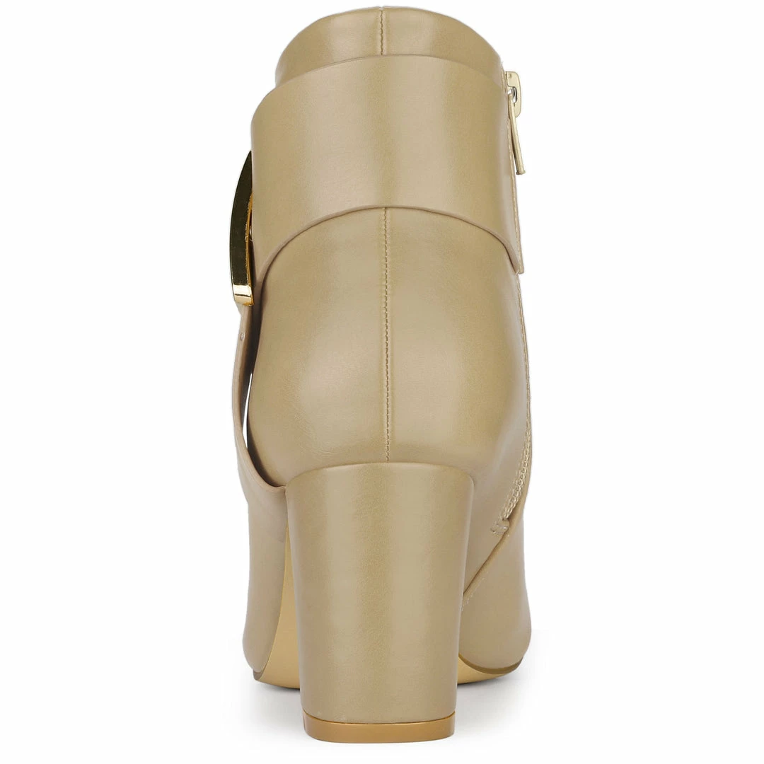 Allegra K Women's Pointed Toe Buckle Chunky Heels Ankle Boots 7 Allegra K Women's Pointed Toe Buckle Chunky Heels Ankle Boots