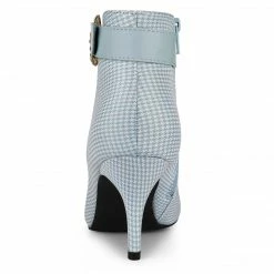 Allegra K Women's Buckle Stiletto High Heels Houndstooth Ankle Boots Shoes 24 Allegra K Women's Buckle Stiletto High Heels Houndstooth Ankle Boots Shoes