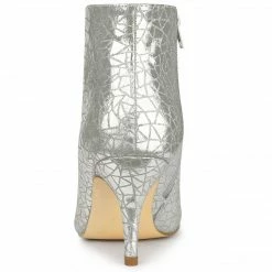 Allegra K Women's Pointed Toe Sparkly Stiletto Heels Ankle Boots Shoes