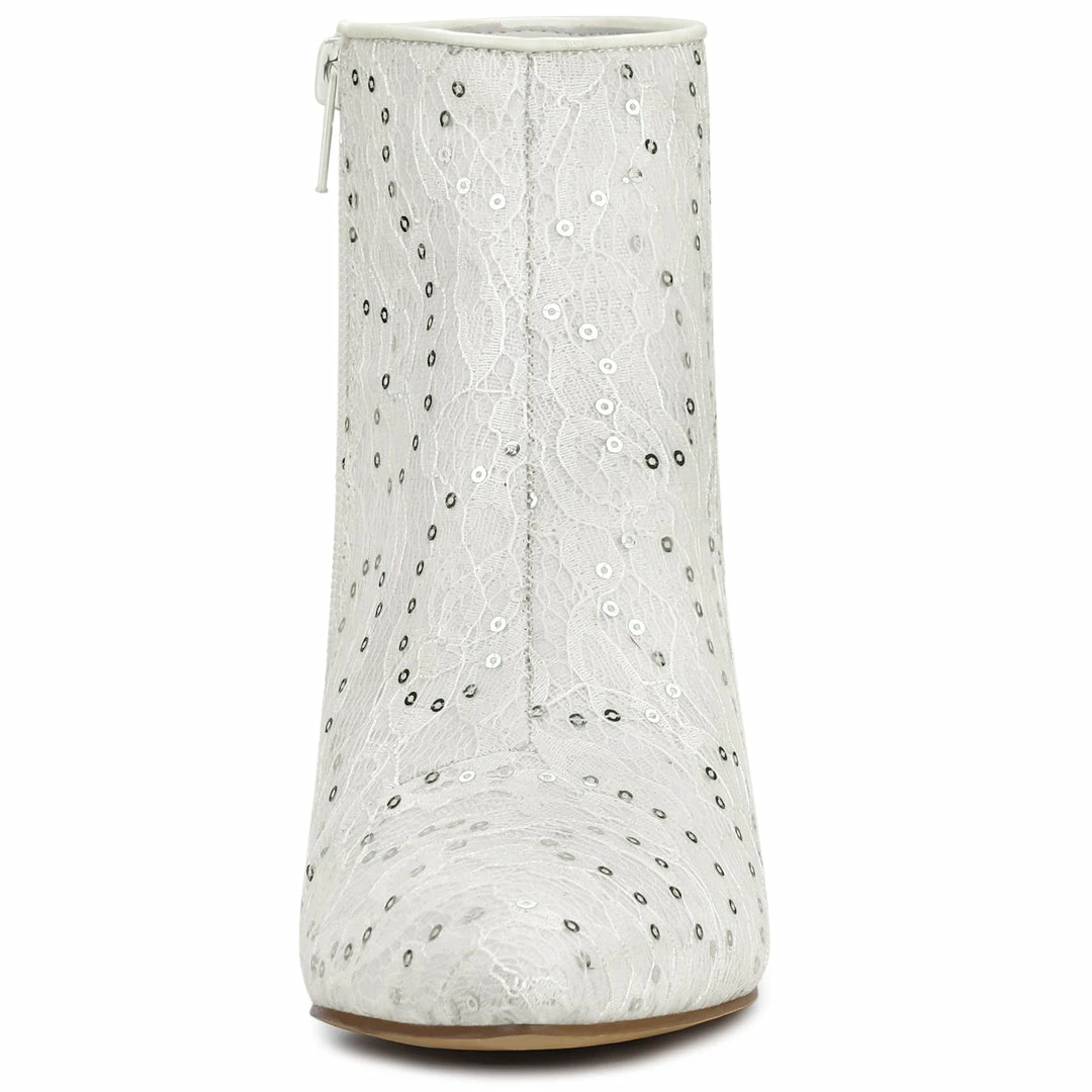 Allegra K Shoes Women's Glitter Sparkle Lace Stiletto Heels Party Sequin Ankle Boots 12 Allegra K Shoes Women's Glitter Sparkle Lace Stiletto Heels Party Sequin Ankle Boots