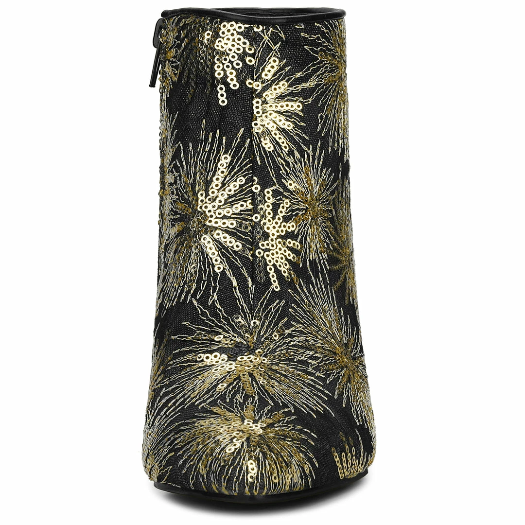 Allegra K Shoes Women's Glitter Sparkle Lace Stiletto Heels Party Sequin Ankle Boots 24 Allegra K Shoes Women's Glitter Sparkle Lace Stiletto Heels Party Sequin Ankle Boots