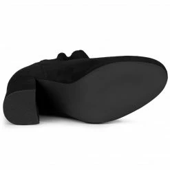 Allegra K Women's Lace Up Round Toe Drawstring Block Heel Ankle Boots Shoes 39 Allegra K Women's Lace Up Round Toe Drawstring Block Heel Ankle Boots Shoes