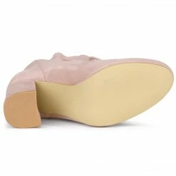 Allegra K Women's Lace Up Round Toe Drawstring Block Heel Ankle Boots Shoes 26 Allegra K Women's Lace Up Round Toe Drawstring Block Heel Ankle Boots Shoes