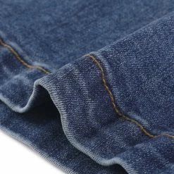 Allegra K Women’s Casual Denim Pants Mid Rise Ripped Stretchy Bootcut Jeans