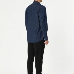 Allegra K Men's Casual Dress Jean Shirts Button Down Long Sleeve Denim Work Shirt 30 Allegra K Men's Casual Dress Jean Shirts Button Down Long Sleeve Denim Work Shirt