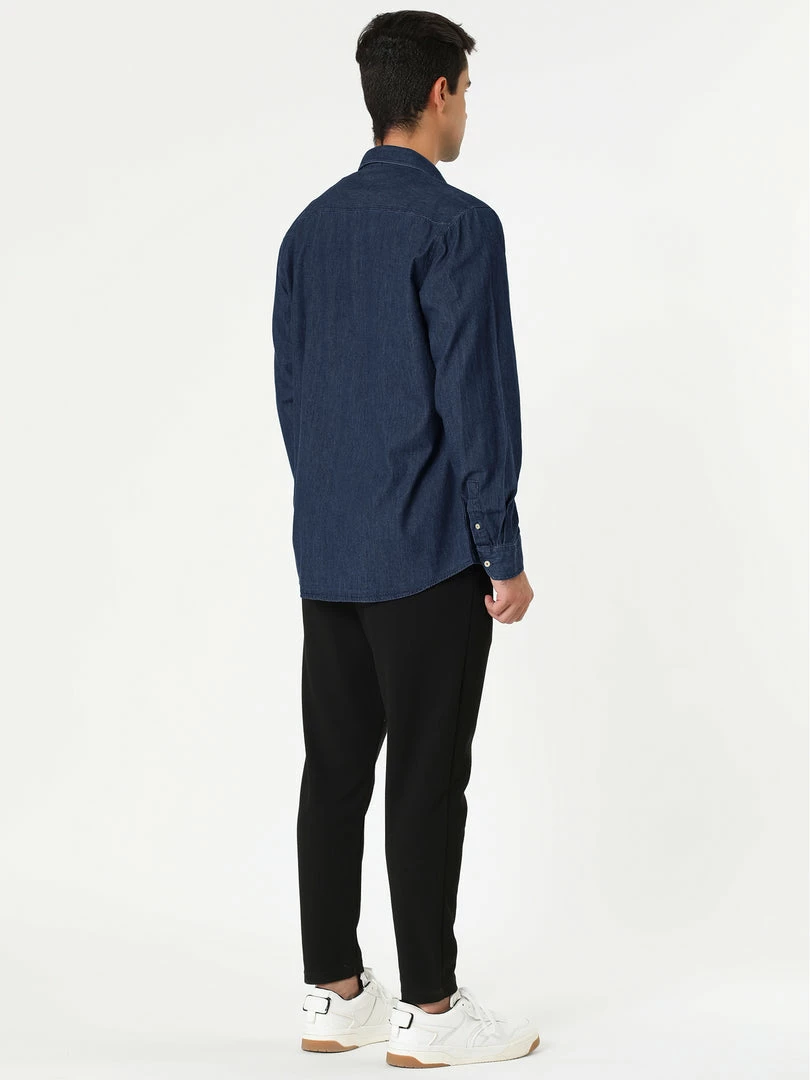 Allegra K Men's Casual Dress Jean Shirts Button Down Long Sleeve Denim Work Shirt 16 Allegra K Men's Casual Dress Jean Shirts Button Down Long Sleeve Denim Work Shirt