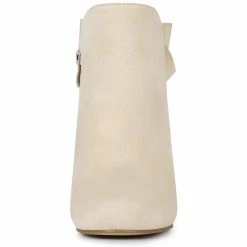 Allegra K Shoes Women's Round Toe Bow Decor Chunky Heel Ankle Boots 13 Allegra K Shoes Women's Round Toe Bow Decor Chunky Heel Ankle Boots