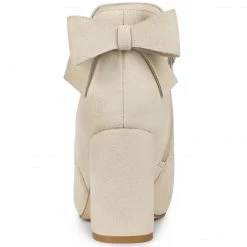 Allegra K Shoes Women's Round Toe Bow Decor Chunky Heel Ankle Boots 14 Allegra K Shoes Women's Round Toe Bow Decor Chunky Heel Ankle Boots