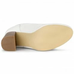 Allegra K Women's Round Toe Lace Up Chunky Heels Ankle Booties