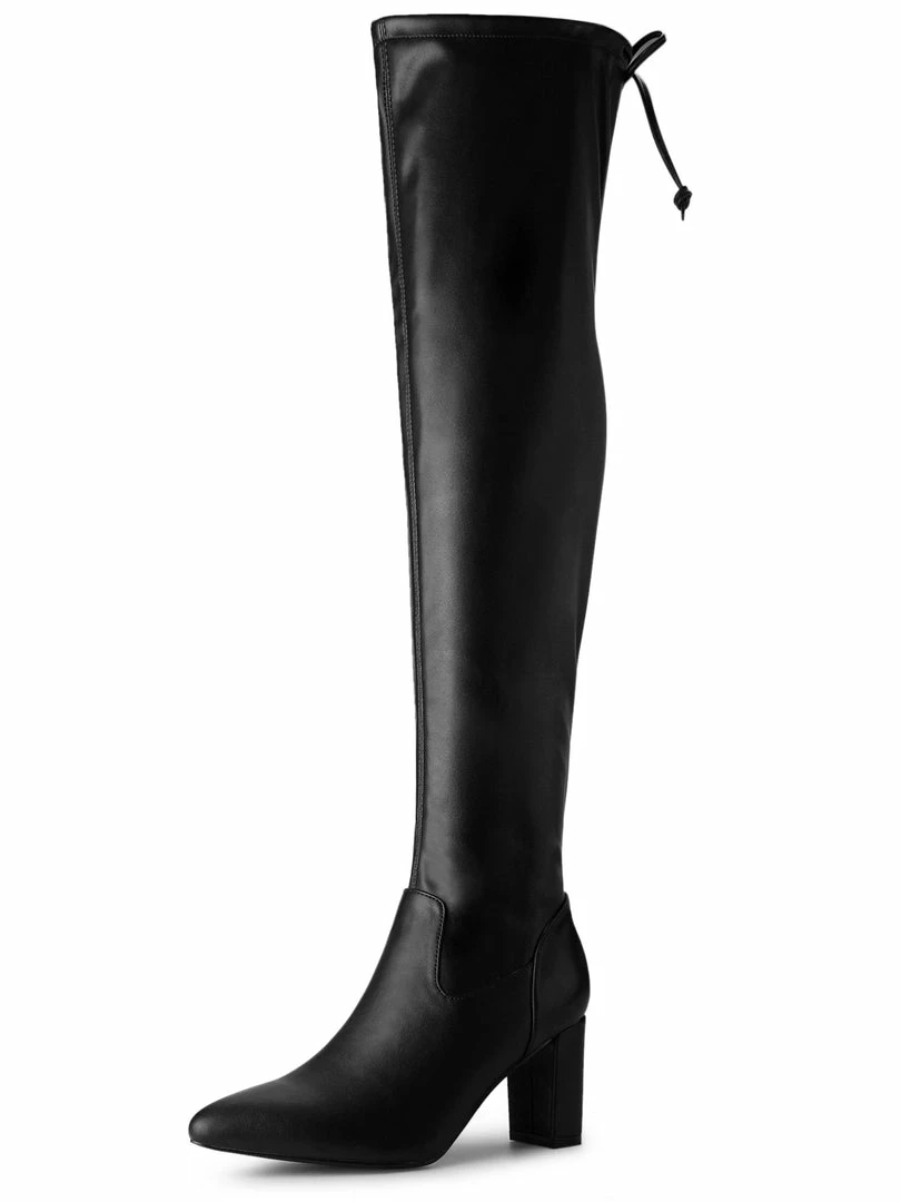 Allegra K Women's Thigh High Block Heels Over Knee High Boots Shoes 10 Allegra K Women's Thigh High Block Heels Over Knee High Boots Shoes
