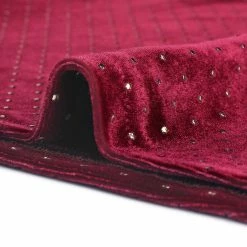 Allegra K Women's Ruffle Mock Neck Blouse Puff Long Sleeve Vintage Casual Metallic Dots Velvet Top