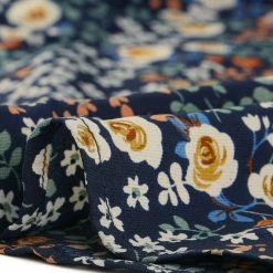 Allegra K Women's Contrast Doll Collar Keyhole Back Long Sleeve Floral Blouse Tops