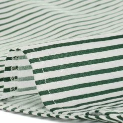 Allegra K Button Down Vertical Stripes Long Roll Up Sleeves Shirt Women