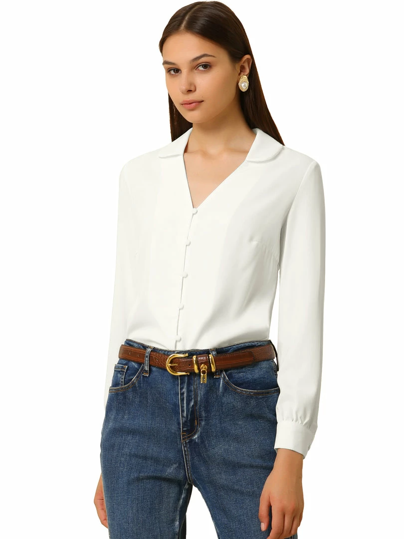 Allegra K Women's Work Vintage Button Down Business Casual Top 5 Allegra K Women's Work Vintage Button Down Business Casual Top