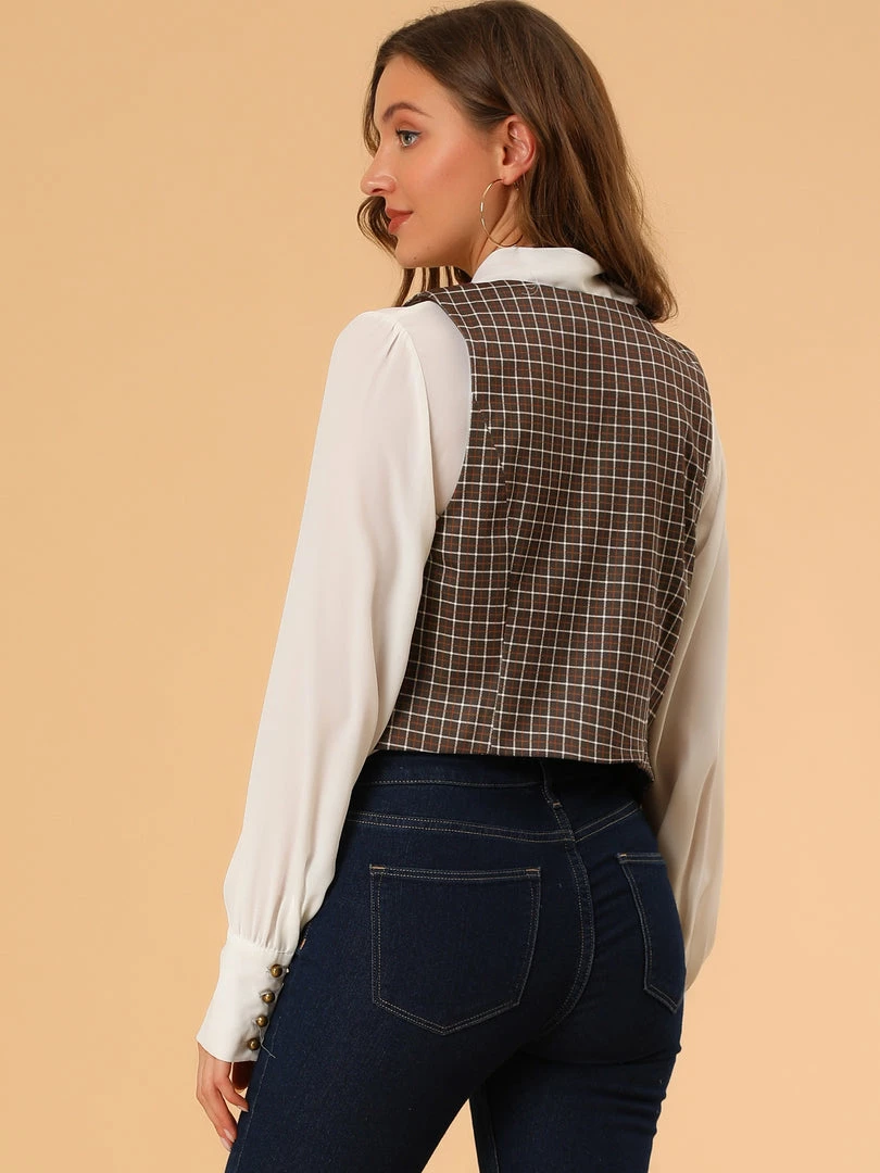 Allegra K Womens Waistcoat Steampunk Dressy Sleeveless Jacket Versatile Racerback Suit Vests 14 Allegra K Womens Waistcoat Steampunk Dressy Sleeveless Jacket Versatile Racerback Suit Vests