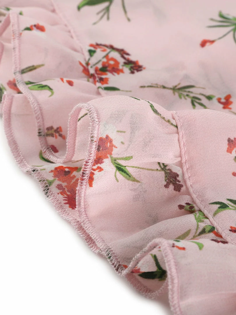 Allegra K Women's Casual Ruffle 3/4 Sleeve Floral Print Chiffon Blouse 38 Allegra K Women's Casual Ruffle 3/4 Sleeve Floral Print Chiffon Blouse