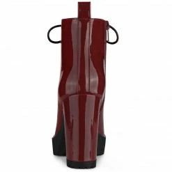 Allegra K Shoes Women's Lace Up Chunky Heels Platform Ankle Combat Boots