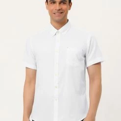 Allegra K Men's Summer Formal Solid Color Button Down Short Sleeves Dress Shirt 96 Allegra K Men's Summer Formal Solid Color Button Down Short Sleeves Dress Shirt