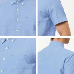 Allegra K Men's Summer Formal Solid Color Button Down Short Sleeves Dress Shirt 87 Allegra K Men's Summer Formal Solid Color Button Down Short Sleeves Dress Shirt