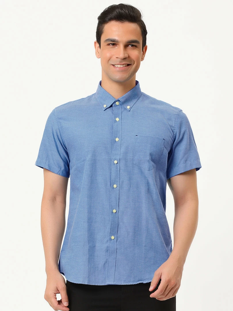 Allegra K Men's Summer Formal Solid Color Button Down Short Sleeves Dress Shirt 24 Allegra K Men's Summer Formal Solid Color Button Down Short Sleeves Dress Shirt