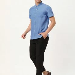 Allegra K Men's Summer Formal Solid Color Button Down Short Sleeves Dress Shirt 73 Allegra K Men's Summer Formal Solid Color Button Down Short Sleeves Dress Shirt