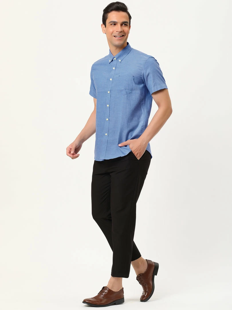 Allegra K Men's Summer Formal Solid Color Button Down Short Sleeves Dress Shirt 25 Allegra K Men's Summer Formal Solid Color Button Down Short Sleeves Dress Shirt