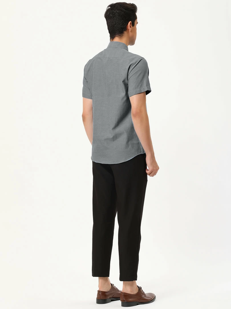 Allegra K Men's Summer Formal Solid Color Button Down Short Sleeves Dress Shirt 20 Allegra K Men's Summer Formal Solid Color Button Down Short Sleeves Dress Shirt