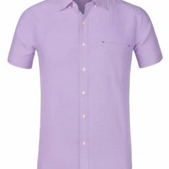 Allegra K Men's Summer Formal Solid Color Button Down Short Sleeves Dress Shirt