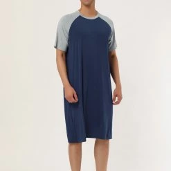 Allegra K Men's Nightshirt Nightwear Raglan Sleeves Comfy Lounge Soft Pajamas Loose Sleep Shirt Nightgown 72 Allegra K Men's Nightshirt Nightwear Raglan Sleeves Comfy Lounge Soft Pajamas Loose Sleep Shirt Nightgown