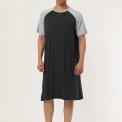 Allegra K Men's Nightshirt Nightwear Raglan Sleeves Comfy Lounge Soft Pajamas Loose Sleep Shirt Nightgown 59 Allegra K Men's Nightshirt Nightwear Raglan Sleeves Comfy Lounge Soft Pajamas Loose Sleep Shirt Nightgown