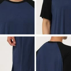 Allegra K Men's Nightshirt Nightwear Raglan Sleeves Comfy Lounge Soft Pajamas Loose Sleep Shirt Nightgown 57 Allegra K Men's Nightshirt Nightwear Raglan Sleeves Comfy Lounge Soft Pajamas Loose Sleep Shirt Nightgown