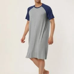 Allegra K Men's Nightshirt Nightwear Raglan Sleeves Comfy Lounge Soft Pajamas Loose Sleep Shirt Nightgown 67 Allegra K Men's Nightshirt Nightwear Raglan Sleeves Comfy Lounge Soft Pajamas Loose Sleep Shirt Nightgown