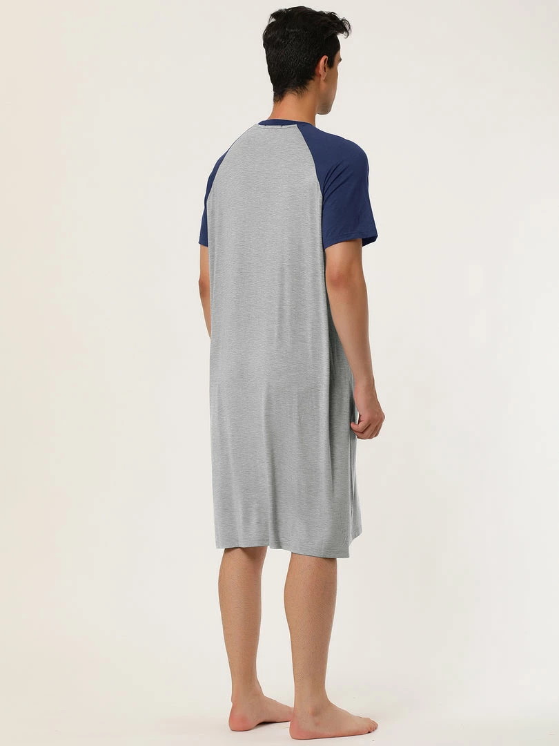 Allegra K Men's Nightshirt Nightwear Raglan Sleeves Comfy Lounge Soft Pajamas Loose Sleep Shirt Nightgown 32 Allegra K Men's Nightshirt Nightwear Raglan Sleeves Comfy Lounge Soft Pajamas Loose Sleep Shirt Nightgown