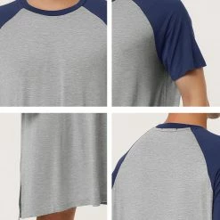 Allegra K Men's Nightshirt Nightwear Raglan Sleeves Comfy Lounge Soft Pajamas Loose Sleep Shirt Nightgown 69 Allegra K Men's Nightshirt Nightwear Raglan Sleeves Comfy Lounge Soft Pajamas Loose Sleep Shirt Nightgown