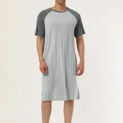 Allegra K Men's Nightshirt Nightwear Raglan Sleeves Comfy Lounge Soft Pajamas Loose Sleep Shirt Nightgown 47 Allegra K Men's Nightshirt Nightwear Raglan Sleeves Comfy Lounge Soft Pajamas Loose Sleep Shirt Nightgown