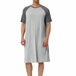 Allegra K Men's Nightshirt Nightwear Raglan Sleeves Comfy Lounge Soft Pajamas Loose Sleep Shirt Nightgown 46 Allegra K Men's Nightshirt Nightwear Raglan Sleeves Comfy Lounge Soft Pajamas Loose Sleep Shirt Nightgown