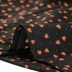 Allegra K Women's Puff Long Sleeve Blouse Heart Polka Dots Button Up Shirts