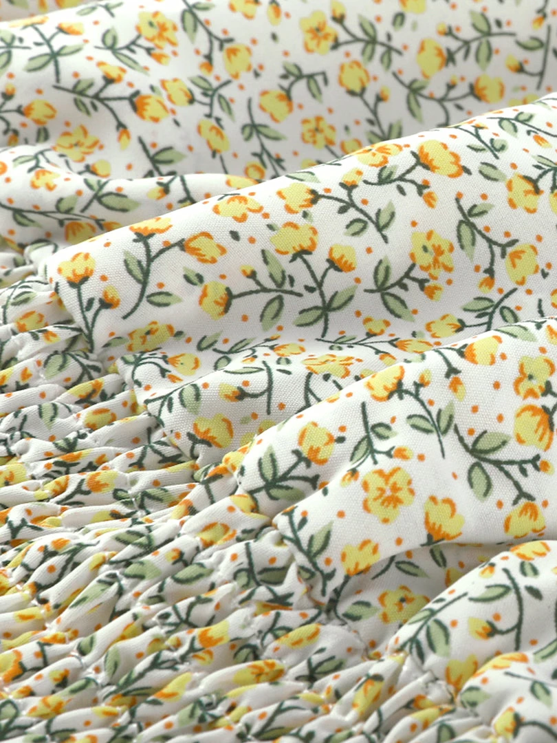 Allegra K Women's Floral Print Long Sleeve Sweetheart Neck Smocked Blouse Top 9 Allegra K Women's Floral Print Long Sleeve Sweetheart Neck Smocked Blouse Top